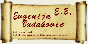 Evgenija Budaković vizit kartica